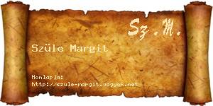 Szüle Margit névjegykártya