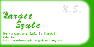 margit szule business card